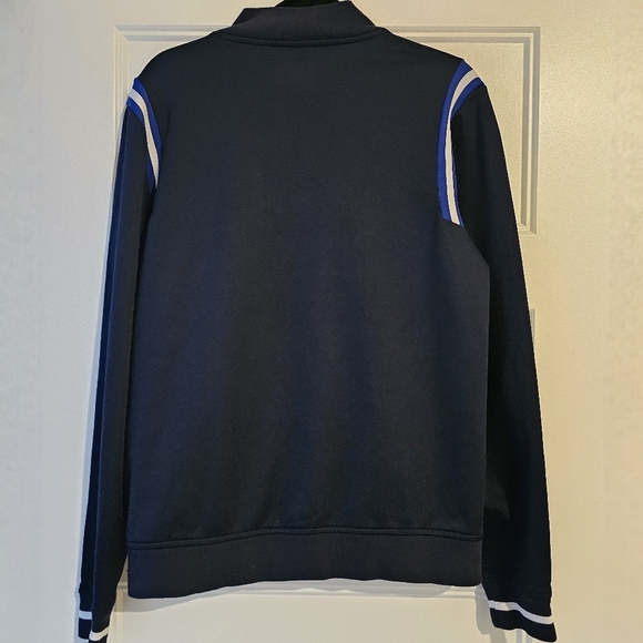Lacoste Retro Navy Blue Track Jacket with Light and White Blue Stripes - Picture 5 of 6